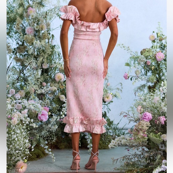 V. Chapman The Lilac Dress in Light Pink Tapestry Rose - Picture 5 of 6